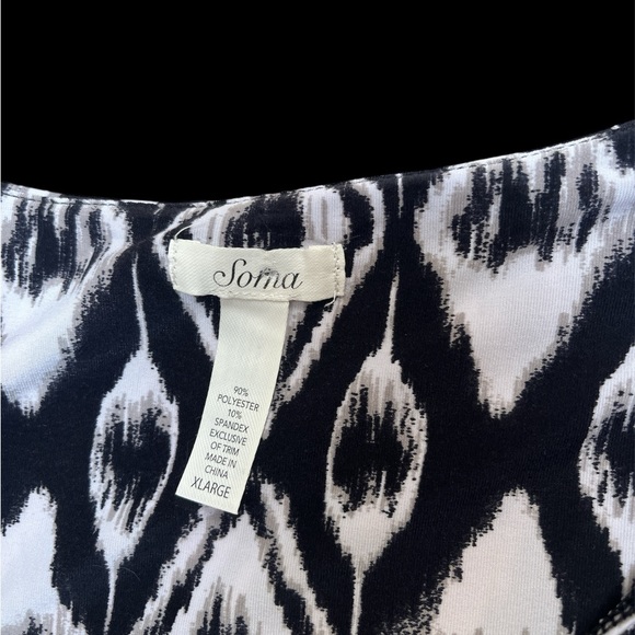 Soma sleeveless black and white dress size XL pre owned - Picture 3 of 4